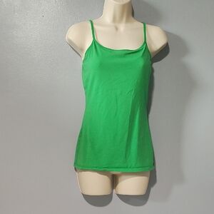 Express Sexy Stretch Green Women's Camisole Top With Built In Bra